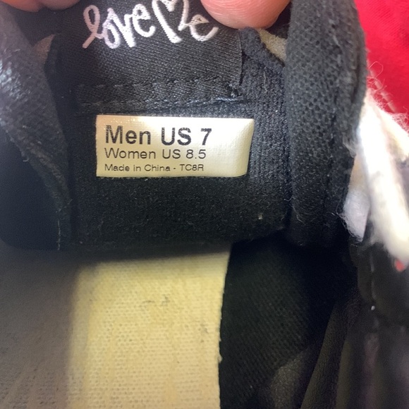 VANS Sk8-Hi x Curtis Kulig Love Me Red Hi-top Sneakers Unisex Women Size 8.5 - Picture 13 of 15